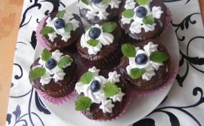 Csokis muffin áfonyával