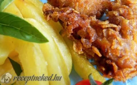 Csirkeszárnyak Corn flakes köntösben