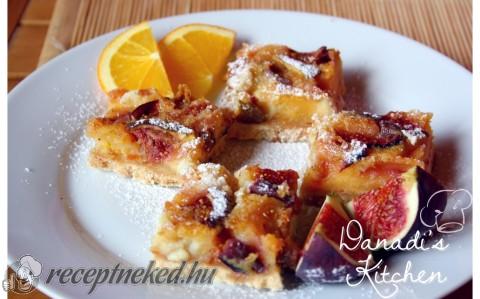Narancsos pite fügével és fehér csokival