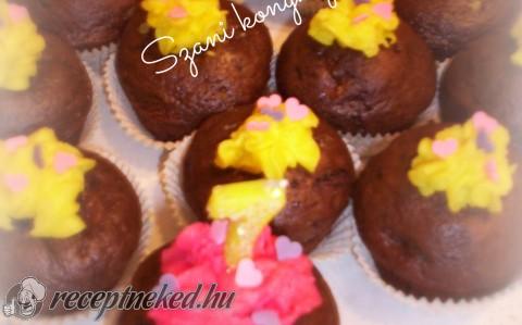 Csokis-banános cupcake