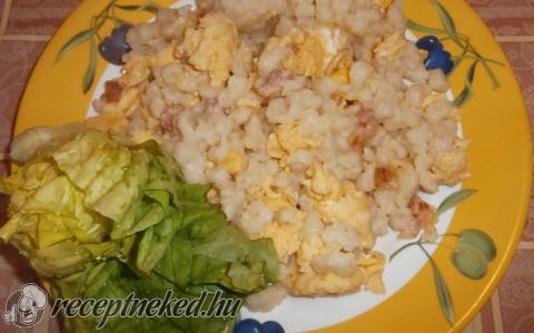 Baconos tojásos nokedli