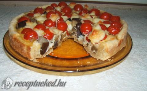 Paradicsomos padlizsános pite