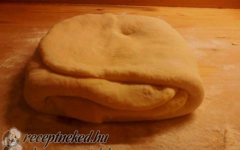 Hajtogatott, élesztős tészta
