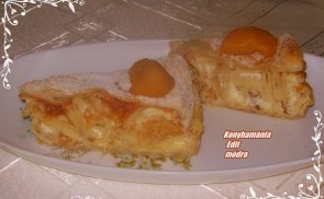 Barackos-túrós palacsintatorta