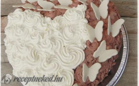 Fehércsokis kakaós torta