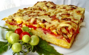 Baconos,sonkás,paprikás langalló