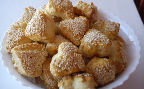 Szezámos, sós szívek