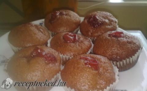 Étcsokis-meggyes muffin
