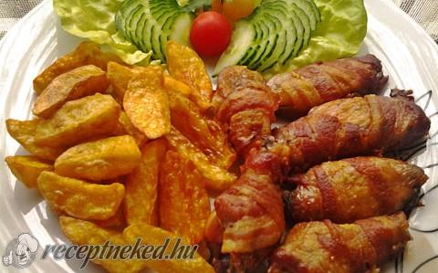 Baconos csirkeszárnyak