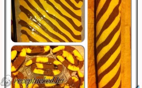 Nutellás zebra tekercs