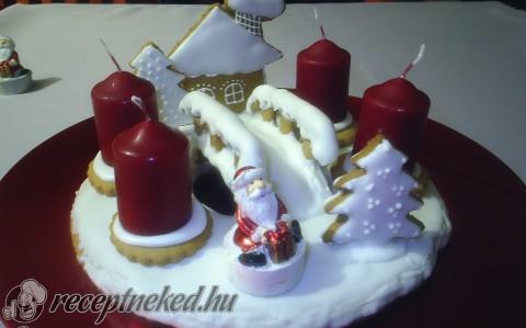 Adventi koszorú mézeskalácsból