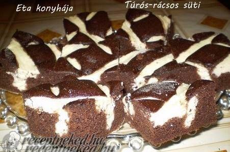 Túrós-rácsos süti