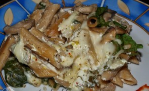 Tejszínes-gombás penne