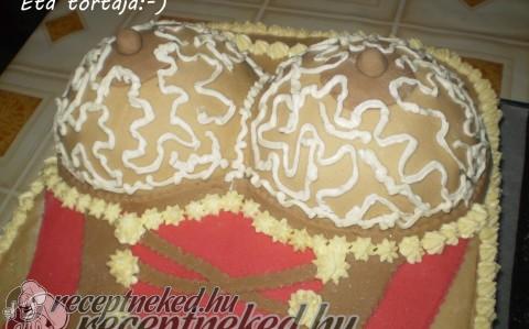 Női keblek torta