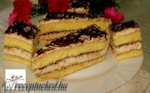 Diós-krémes szelet