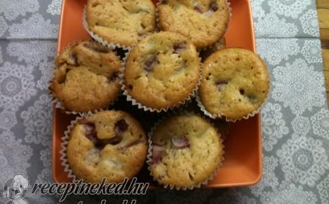 Epres-rebarbarás muffin
