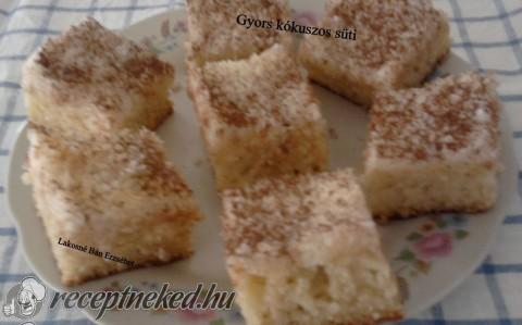 Gyors kókuszos süti