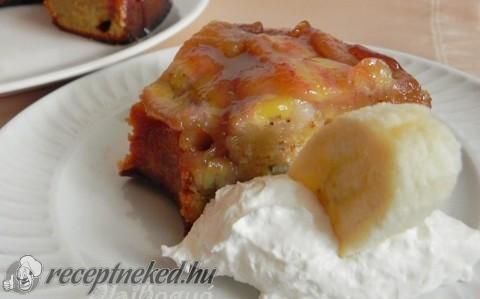 Fordított  banán-karamell  torta