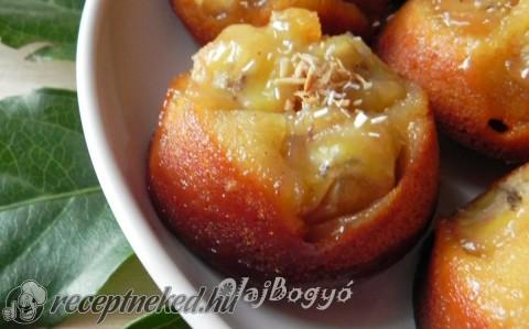 Fordított  banán-karamell  torta