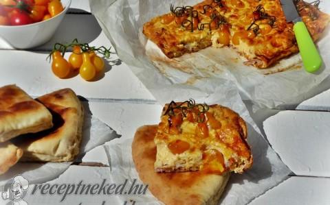 Quiche lorraine frittata lepénykenyérrel