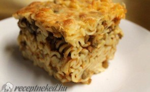 Paradicsomos, lencsés sült fussilli