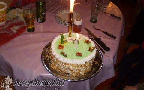 Meggyes-banános torta