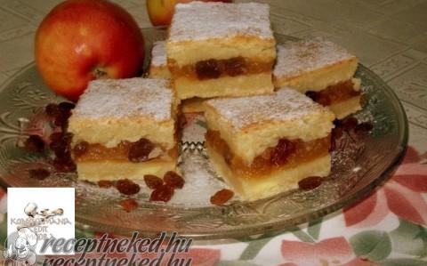 Túrós-almás pite