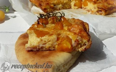 Quiche lorraine frittata lepénykenyérrel