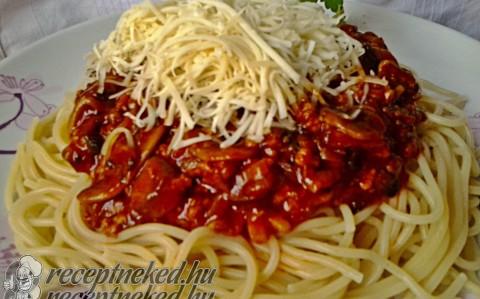 Bolognai spagetti gombával