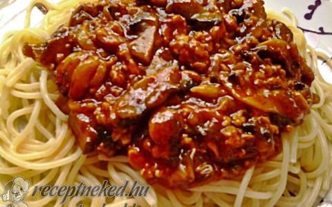 Bolognai spagetti gombával