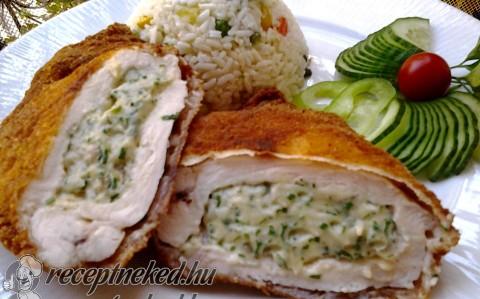 Zöldfűszeres, krémsajtos csirkemell