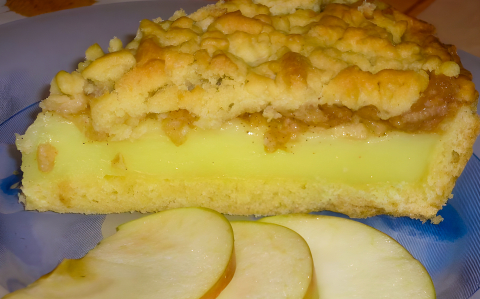 Vaníliakrémes almás pite