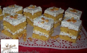 Mogyorós-tejszínes csokis kocka