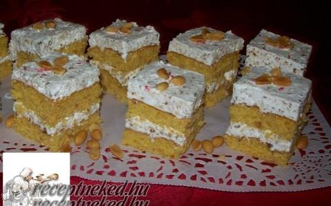 Mogyorós-tejszínes csokis kocka