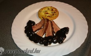 Rosé Kacsamell boros szilvamártással, hamis kelkáposztás quiche-el