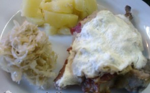 Káposztás, fokhagymás tarja