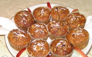 Almás, diós muffin