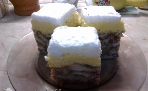 Madártejes mákos guba torta