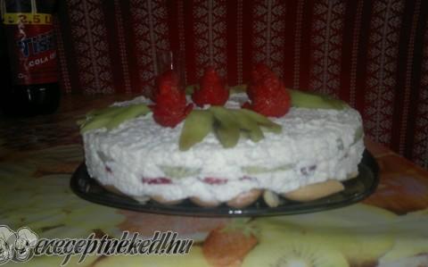 Gyümölcsös túrótorta sütés nélkül