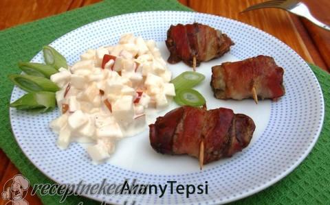 Baconbe tekert csirkemáj falatok