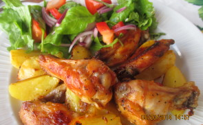 Chilis -mézes csirkeszárnyak