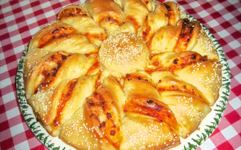 Pizza virág