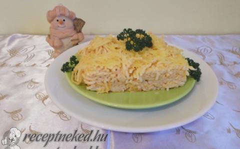 Tojásos csirkemellel rakott spagetti