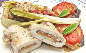 Mozzarellával, fügével töltött csirkemell