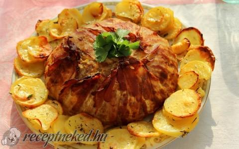 Karfioltorta vele sült krumplival