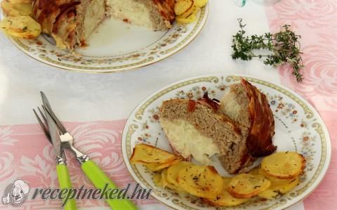 Karfioltorta vele sült krumplival