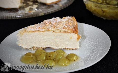 Túrókrémes torta gyömbéres szőlőraguval