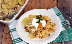 Zeller-burgonya gratin (csőben sült zeller és krumpli)