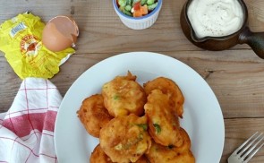 Zöldséges tarkedli (fánk)