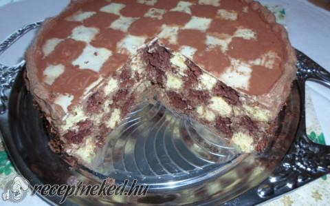 Csokoládés sakk torta